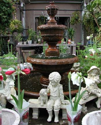 Spanish Fountain with Children Statuary